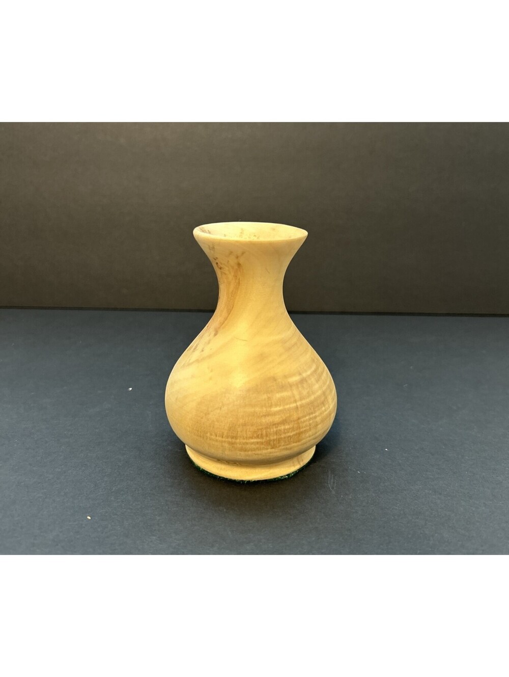 Hand Crafted Hand Turned Wooden BOHO Bud Vase 4" Tall -artist Initialed